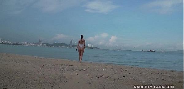  White one-piece transparent when wet swimsuit